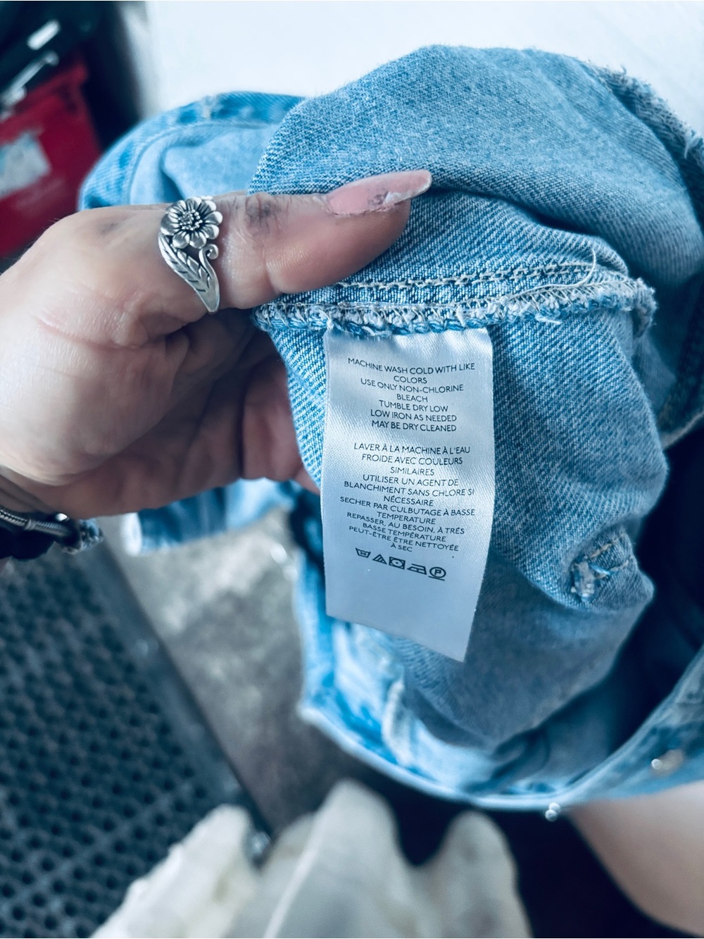 Free People We The Free Denim Jumpsuit Short Sleeve Coverall Blue Large L - Picture 8 of 10